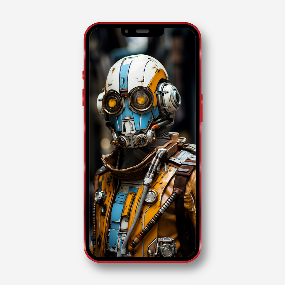 Mechanical Vanguard - Robotic Uniform Phone Wallpaper - Minihomy