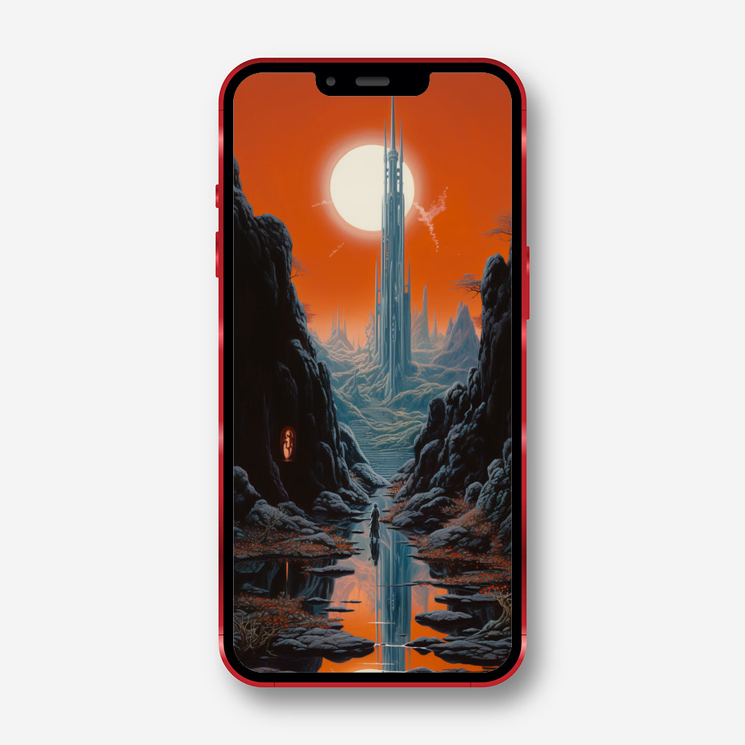 Mystic Encounter - Temple of Techno Priests Phone Wallpaper - Minihomy