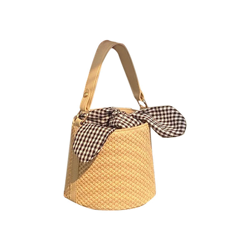 Women's Summer Straw Bucket Bag: All-Match Fashion Handbag