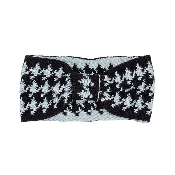 Houndstooth Bow Headband - Minihomy