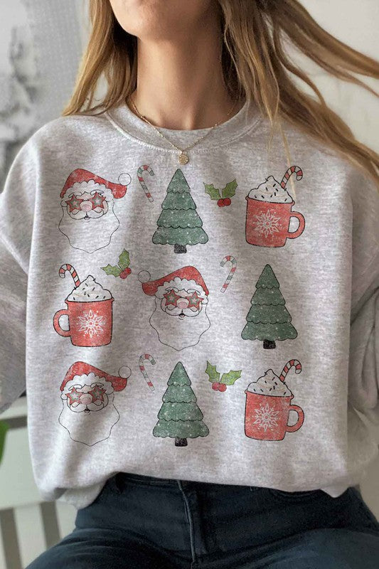 Plus Size Christmas Graphic Sweatshirt - Festive Holiday Tops - Minihomy