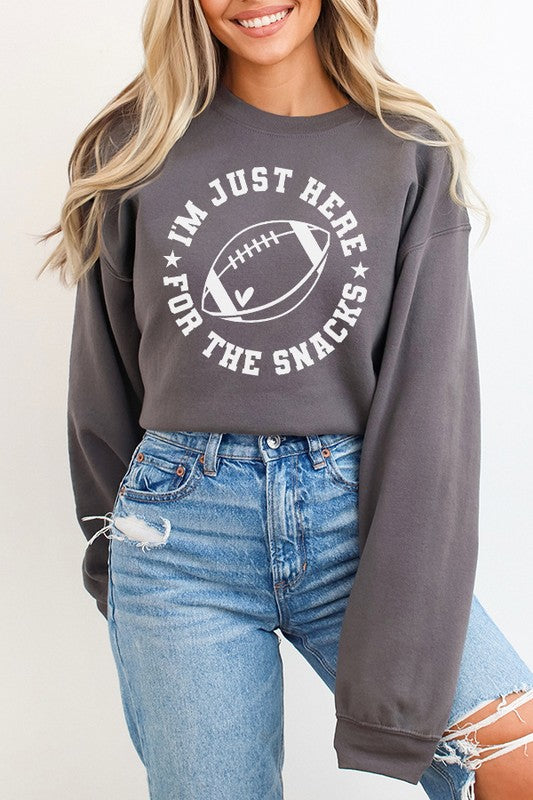 Game Day Snacks Sweatshirt: Fall Football Fan Apparel - Minihomy