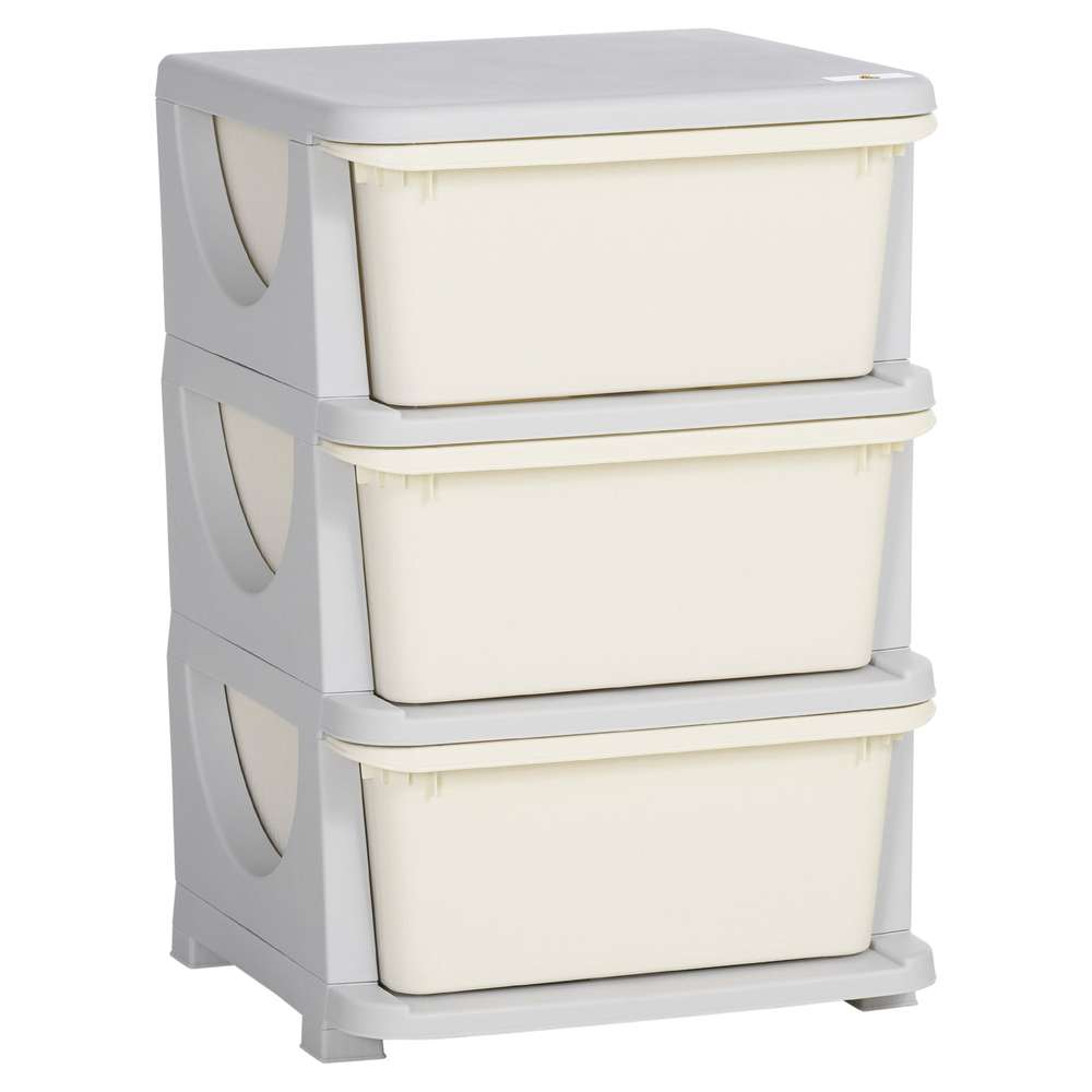 Kids 3-Tier Storage Organizer with Drawers - Toy Chest for Bedroom, Nursery