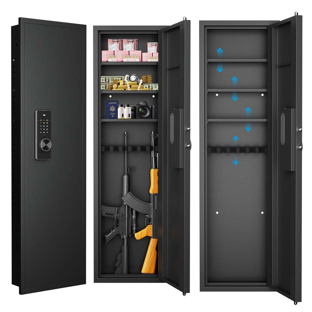 Concealed Wall Safe - Digital Touchscreen, Holds Rifles & Valuables (53")