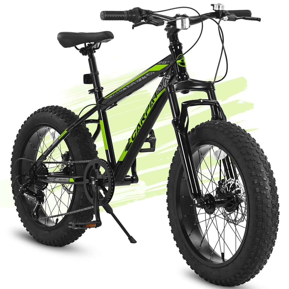 Kids' 20" Fat Tire Bike, 7-Speed Steel Frame - Ages 8-12