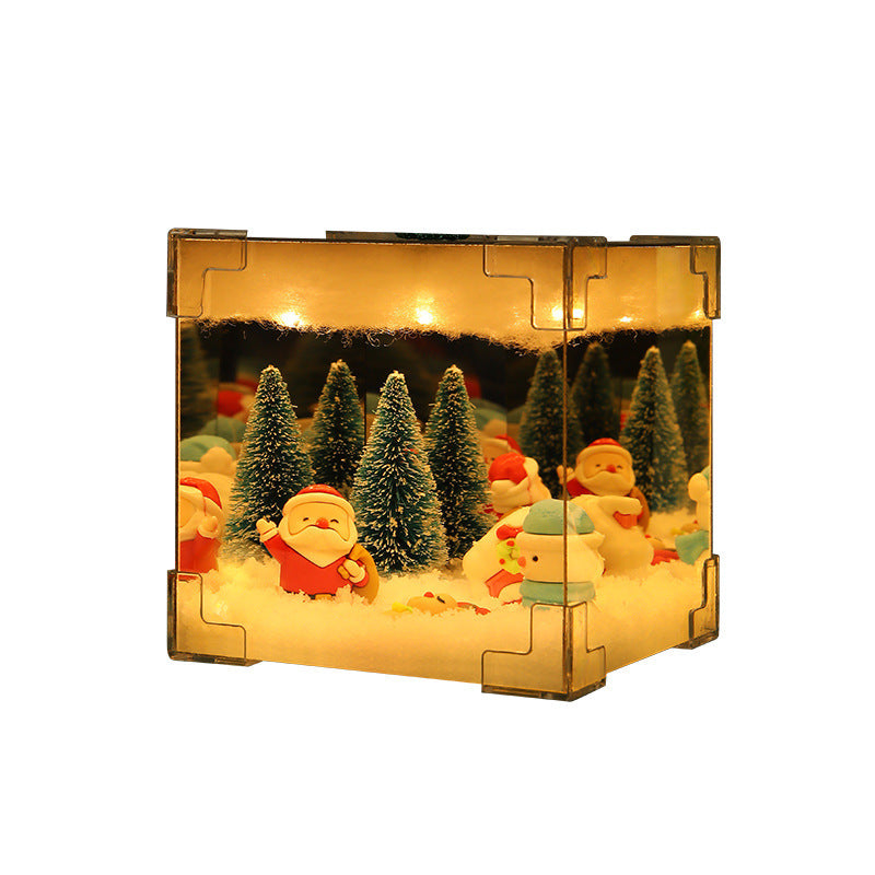 DIY Christmas LED Cube Lamp Kit: Santa, Snowman, Tree