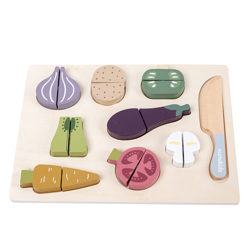 Plane Vegetables Cut And Le Play House Toys Puzzles Jigsaw Puzzle Wooden Toys - Minihomy