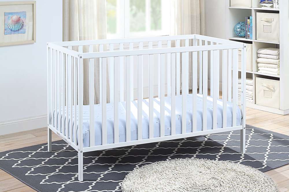 Palmer 3-in-1 Convertible Crib - White Baby Nursery Furniture