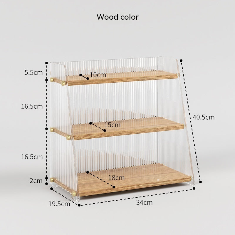 Acrylic Desk Organizer: Office Storage Cabinet for Desktop