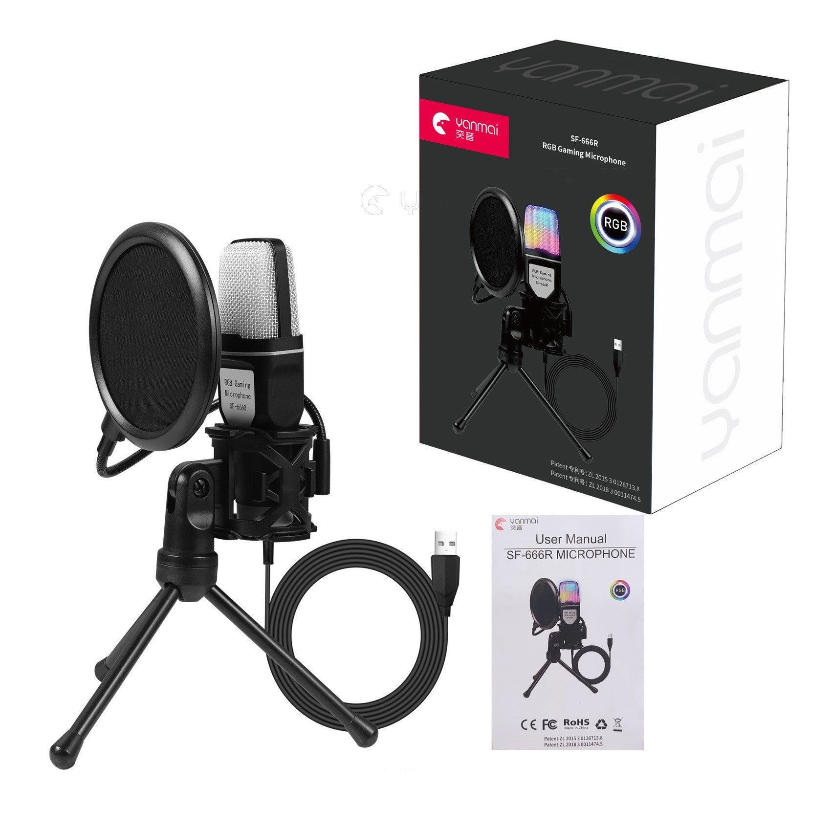 Professional USB Desktop Microphone for Streaming & Conferencing