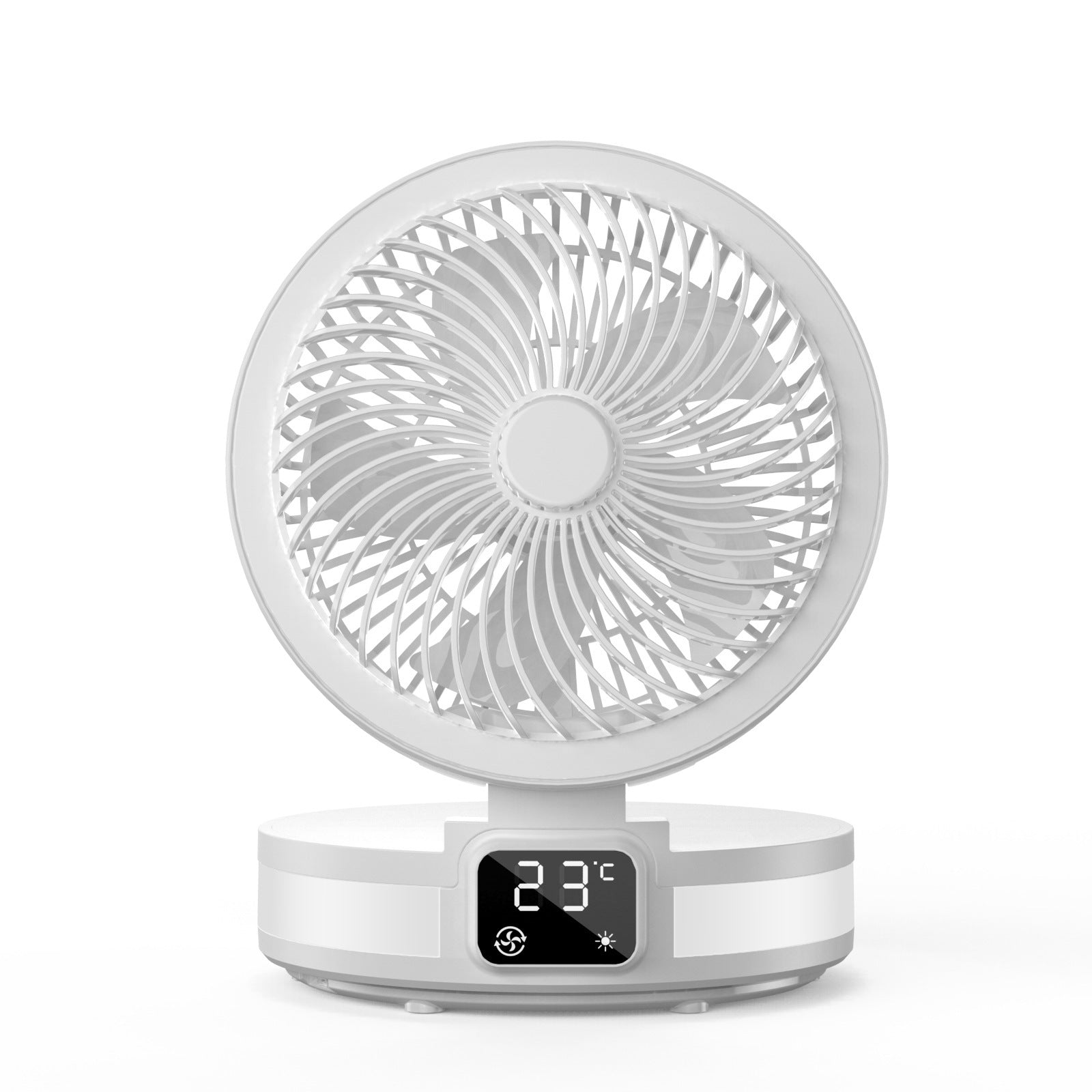 Portable Rechargeable Desk Fan: Folding, Wall-Mountable, & Small