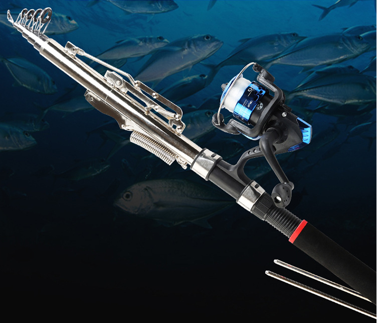 Sea pole automatic fishing rod spring super hard long shot throwing rod set fishing gear cross-border supply