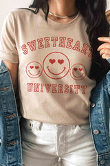 Plus Size - Sweetheart University Graphic T-Shirt - Minihomy
