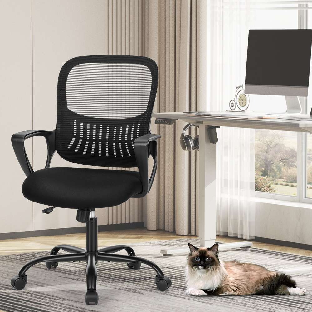 Ergonomic Mesh Office Chair - Breathable Desk Chair with Lumbar Support
