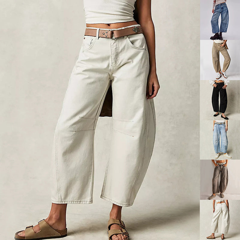 Women's Wide Leg Pants: Loose Summer Straight Trousers