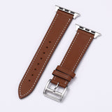 Cowhide Leather Watch Band - Casual Needle Pattern