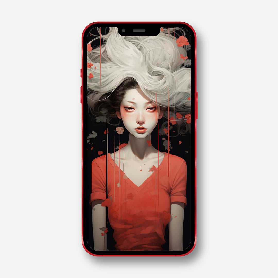 Ethereal Elegance - Anime Inspired Phone Wallpaper - Minihomy
