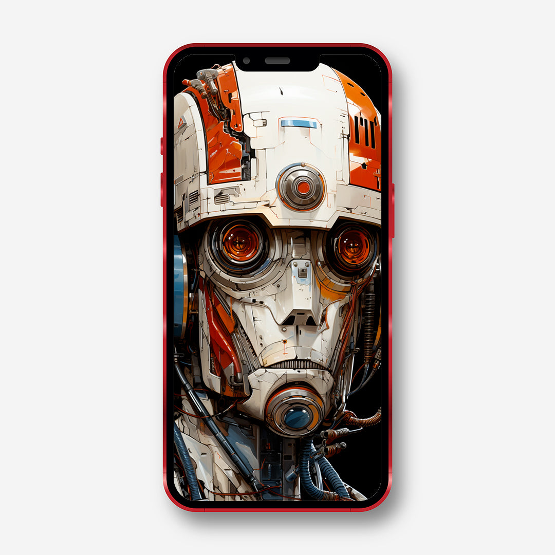 Eyes of the Skies - Robot X-Wing Pilot Phone Wallpaper - Minihomy