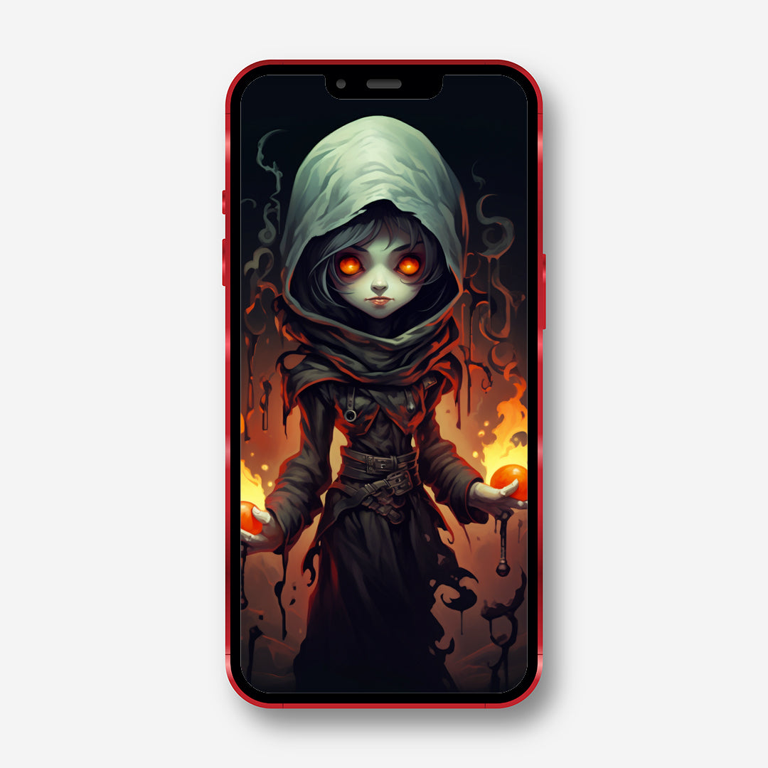 Shadowed Malevolence - Cartoonish Evil Figure Phone Wallpaper
