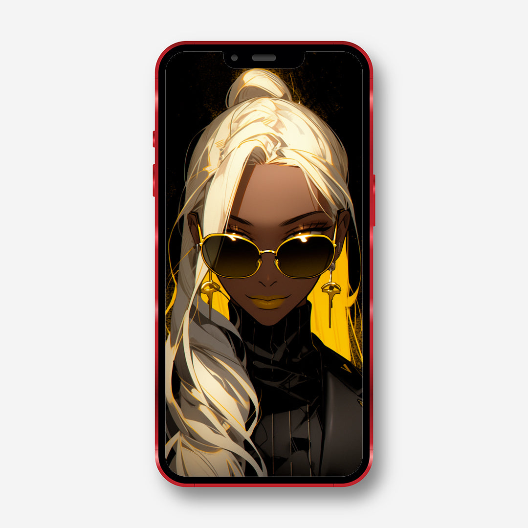 Noir Sunlight - Anime Film Noir Portrait Phone Wallpaper - Minihomy
