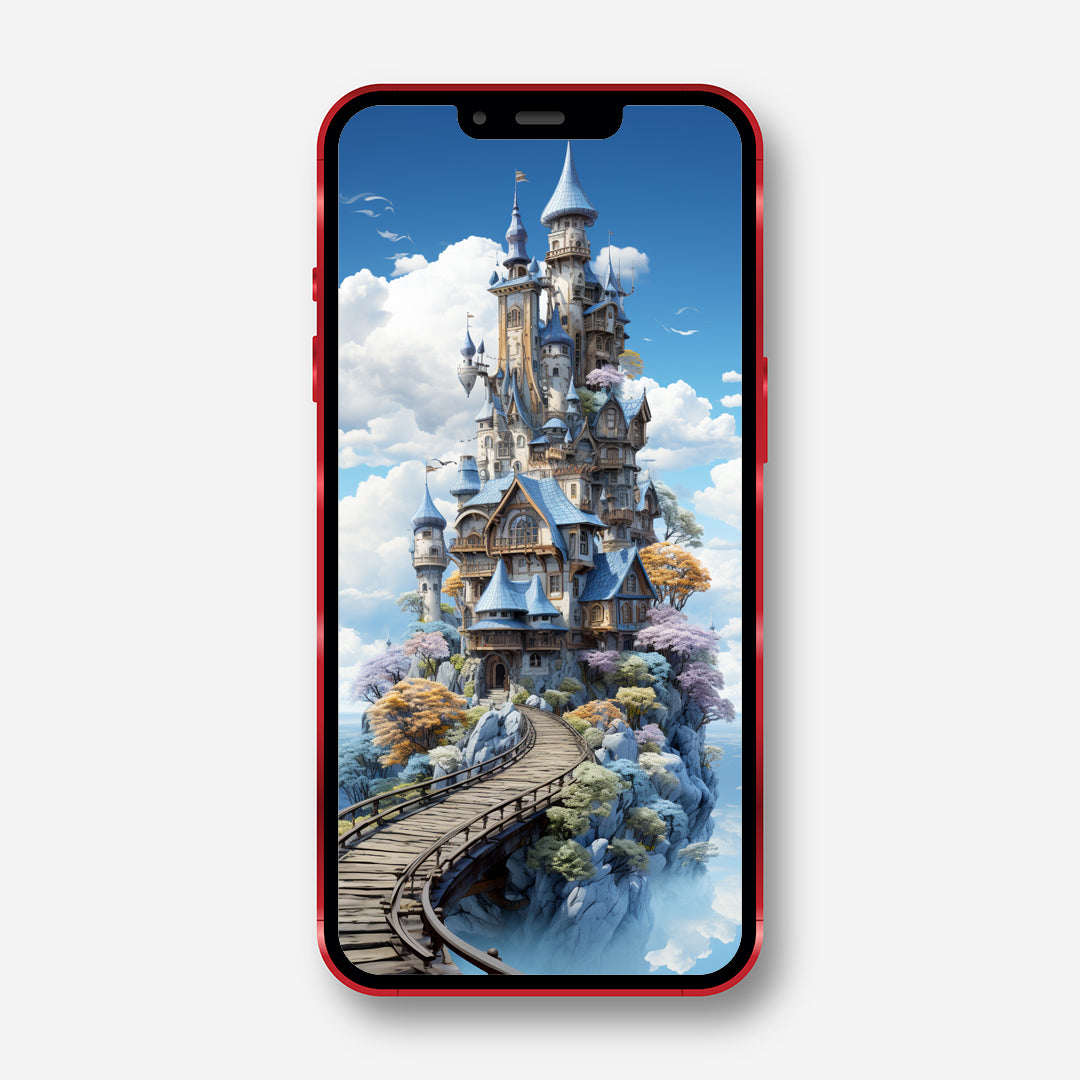 Steam Train's Tale - Fantasy Parametric Architecture Phone Wallpaper