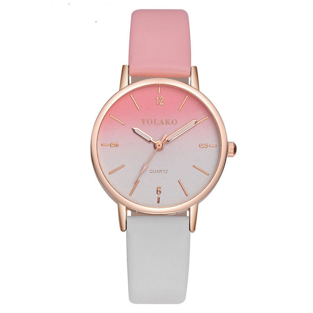 Gradient Candy Color Creative Wrist Watch