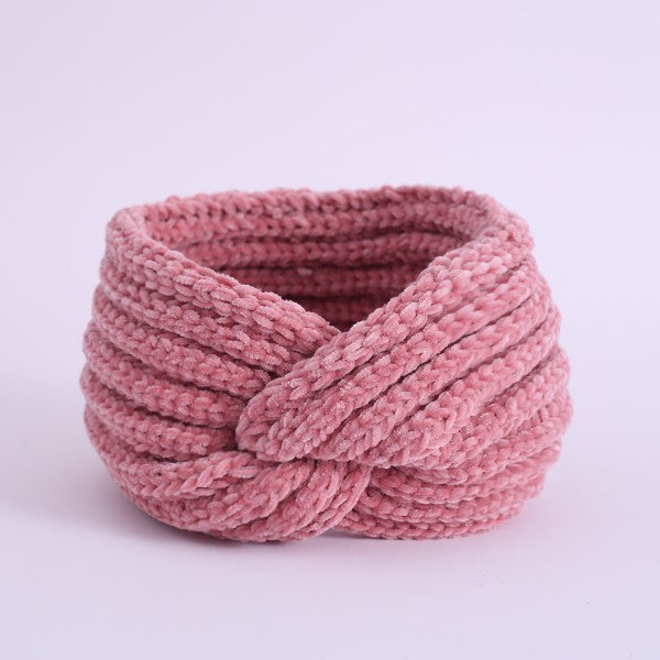 Cozy Chenille-Style Yarn Headband - Soft and Stylish Hair Accessory - Minihomy
