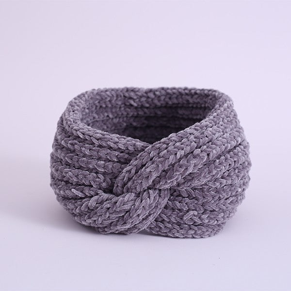 Cozy Chenille-Style Yarn Headband - Soft and Stylish Hair Accessory - Minihomy