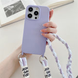 Woven Crossbody Phone Case Lanyard with Card Holder