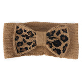 Knit Leopard Bow Headband - Minihomy