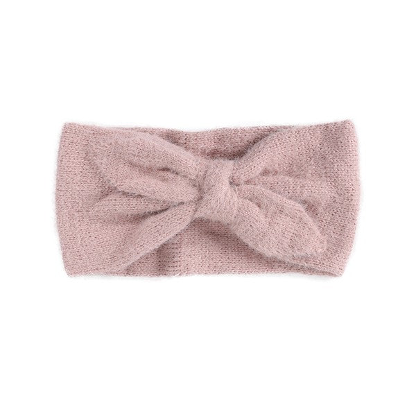 Fuzzy Bow Winter Headband - Minihomy