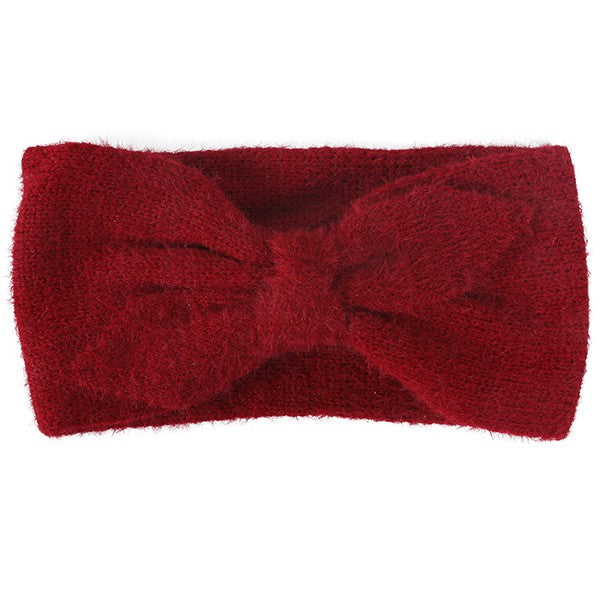 Fuzzy Bow Winter Headband - Minihomy