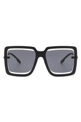 Oversize Square Large Cut-Out Fashion Sunglasses - Minihomy