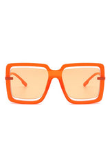 Oversize Square Large Cut-Out Fashion Sunglasses - Minihomy