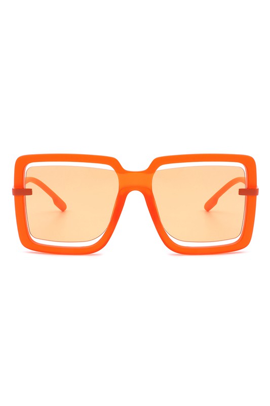 Oversize Square Large Cut-Out Fashion Sunglasses - Minihomy