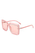 Oversize Square Large Cut-Out Fashion Sunglasses - Minihomy