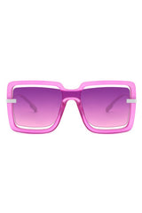 Oversize Square Large Cut-Out Fashion Sunglasses - Minihomy