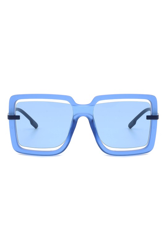 Oversize Square Large Cut-Out Fashion Sunglasses - Minihomy