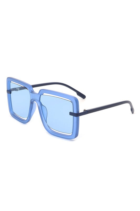 Oversize Square Large Cut-Out Fashion Sunglasses - Minihomy