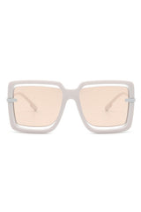 Oversize Square Large Cut-Out Fashion Sunglasses - Minihomy