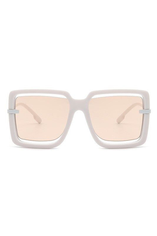 Oversize Square Large Cut-Out Fashion Sunglasses - Minihomy