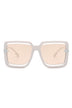 Oversize Square Large Cut-Out Fashion Sunglasses - Minihomy
