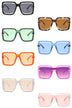 Oversize Square Large Cut-Out Fashion Sunglasses - Minihomy