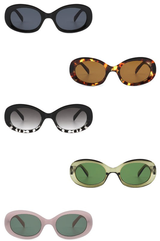 Oval Retro Clout Round Vintage Fashion Sunglasses - Minihomy
