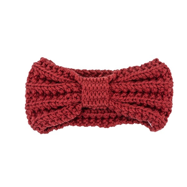 Knitted Bow Winter Headband - Stylish Warm Knit Accessory for Cold Weather - Minihomy