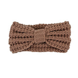 Knitted Bow Winter Headband - Stylish Warm Knit Accessory for Cold Weather - Minihomy