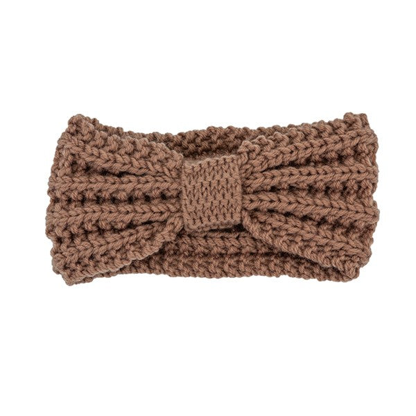 Knitted Bow Winter Headband - Stylish Warm Knit Accessory for Cold Weather - Minihomy
