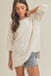 Mandie Sweater - Textured Knit, Boxy Silhouette, Ribbed Hem and Sleeves, Scoop Neck, Long Sleeve - Minihomy