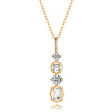 Vertical Diamond Pendant Necklace