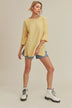 Mandie Sweater - Textured Knit, Boxy Silhouette, Ribbed Hem and Sleeves, Scoop Neck, Long Sleeve - Minihomy